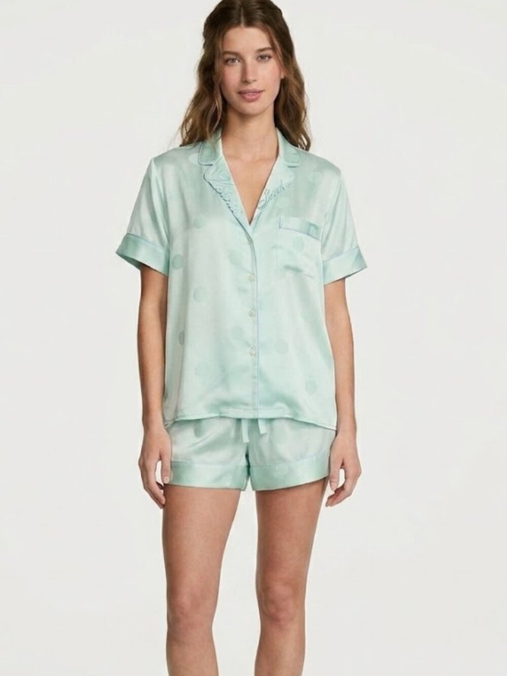 Victoria's Secret Signature Satin Short Pajama Set Medium NWT
